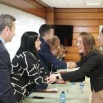 González Corral durante la firma de los convenios