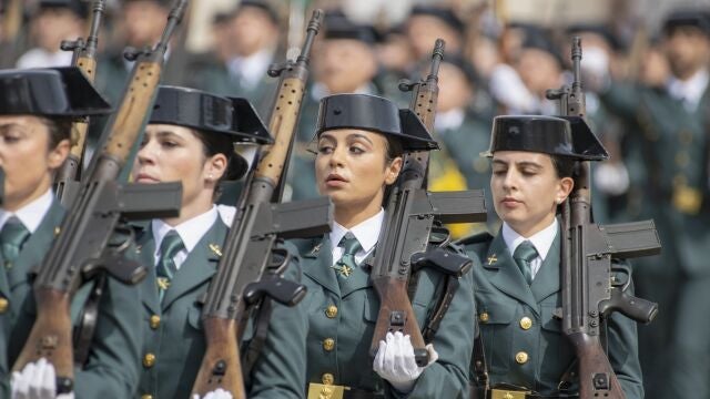 Ceremonia de jura o promesa de los integrantes de la 128ª promoción de la Academia de la Guardia Civil de Baeza (Jaén), de los que GRAFAND9831.el 26 por ciento son mujeres, el porcentaje más elevado de la historia del centro