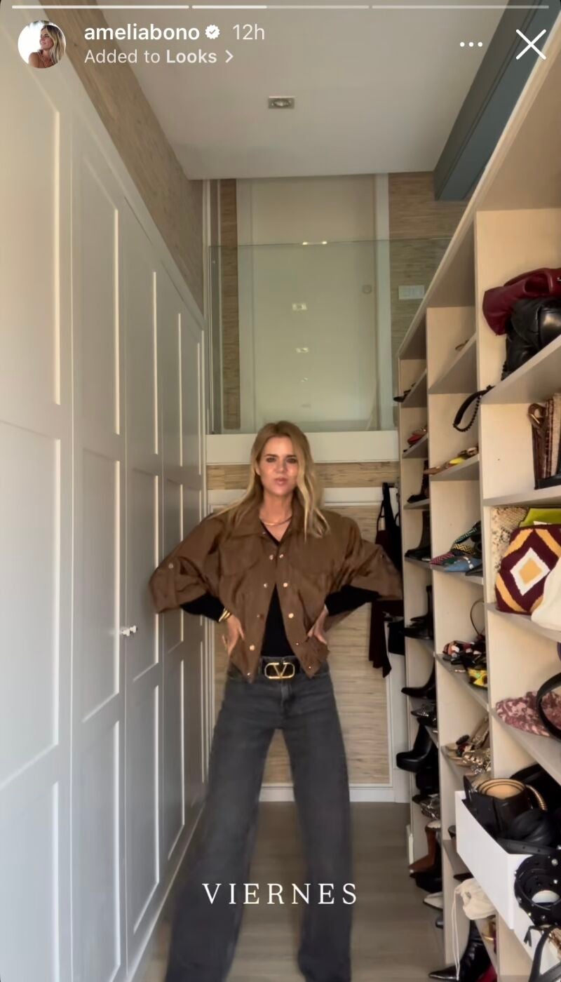 El look de Amelia Bono con chaqueta de Zara.