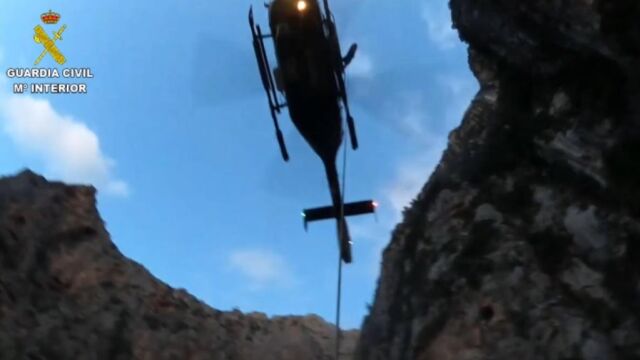 En la extracción de las granadastuvo que intervenir un helicóptero