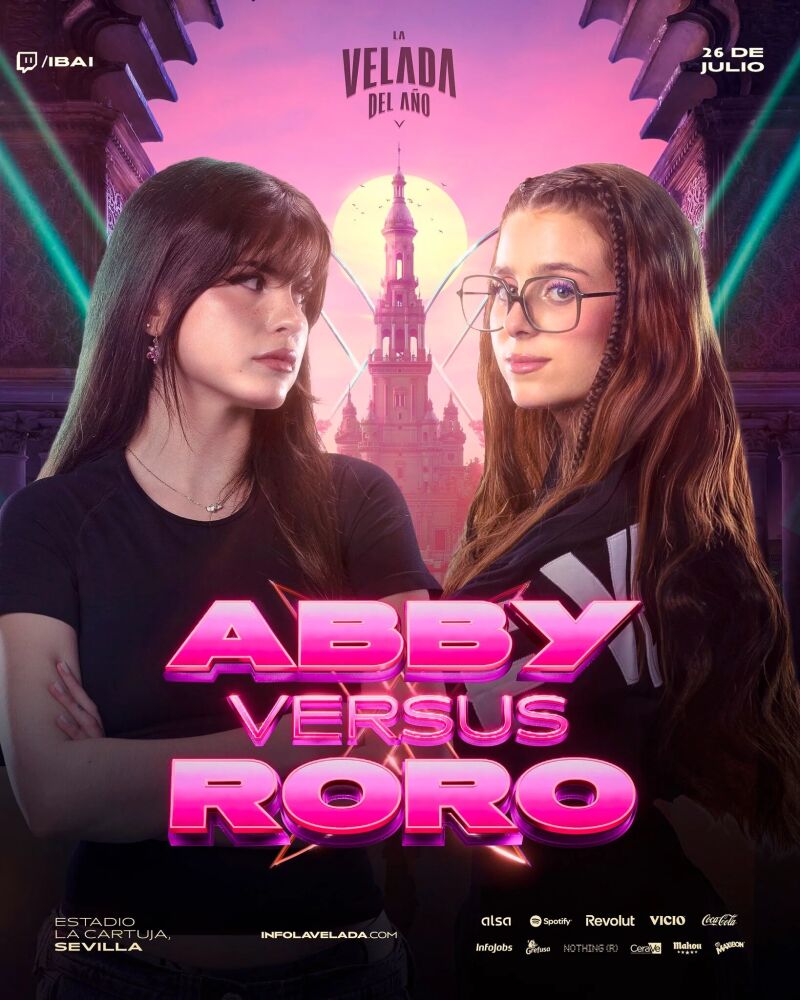 Cartel del combate entre Abby y RoRo