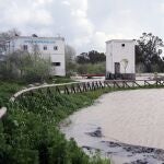 Aspecto del río Guadalete a su paso por La Corta, en Jerez