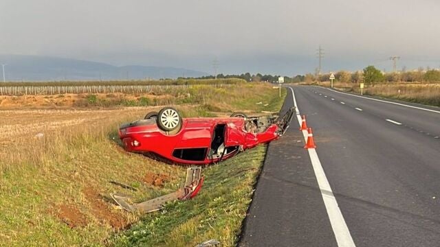 Sucesos.- Tres heridos en una colisión entre dos vehículos en Corella (Navarra)