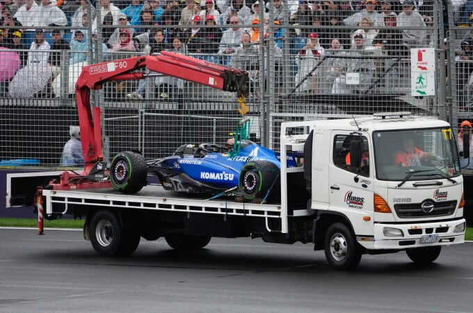 El Williams de Sainz no llegó a completar la primera vuelta