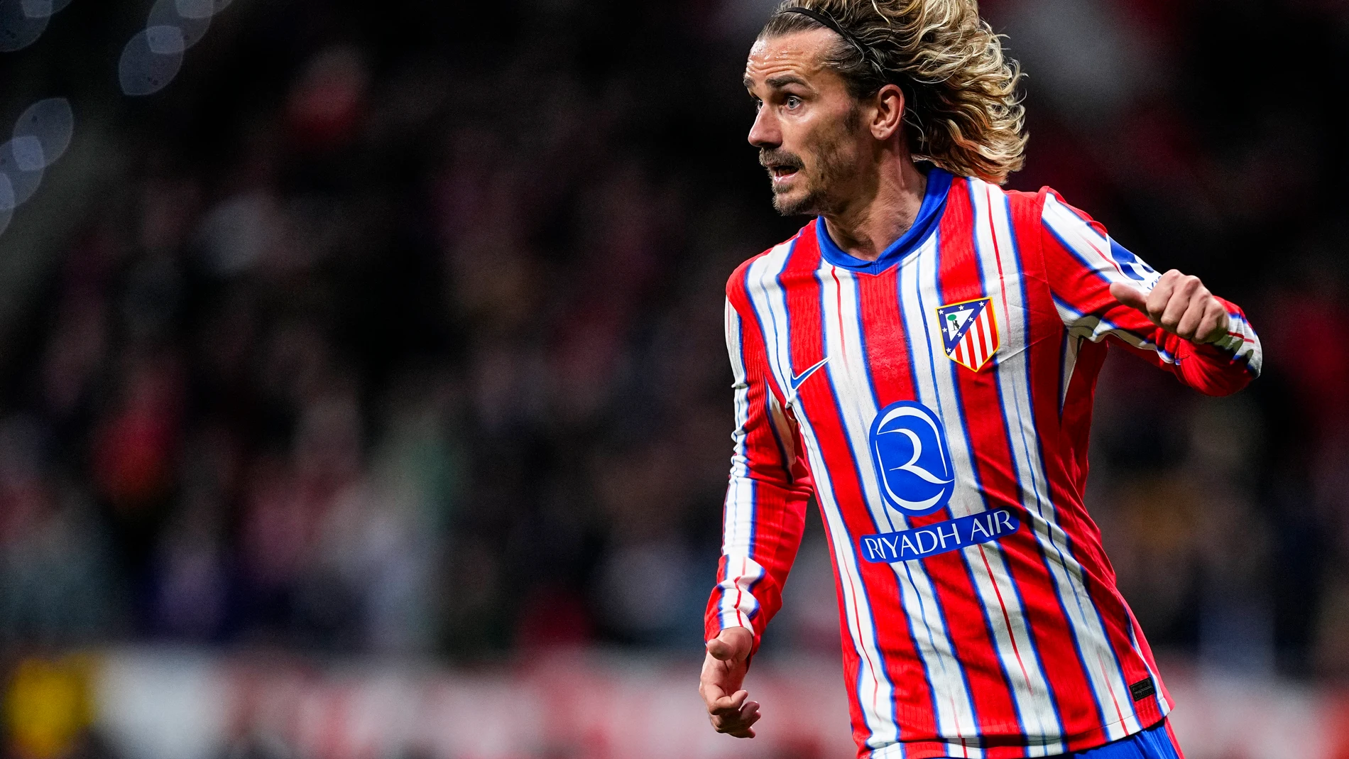 Antoine Griezmann of Atletico de Madrid in action during the Spanish League, LaLiga EA Sports, football match played between Atletico de Madrid and FC Barcelona at Riyadh Air Metropolitano stadium on March 16, 2025, in Madrid, Spain. AFP7 16/03/2025 ONLY FOR USE IN SPAIN