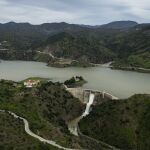 Vista aérea del embalse de Casasola
