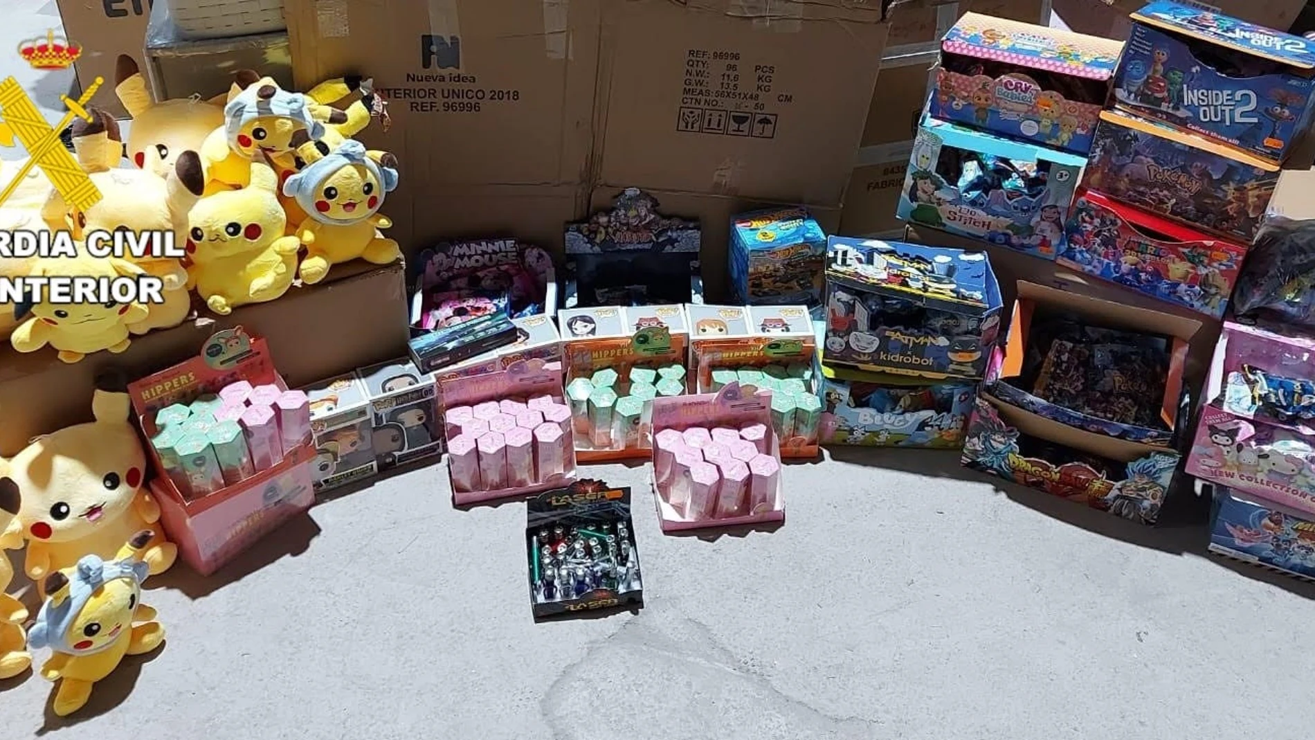 Juguetes intervenidos en la operación Ludus V- Pokezone IV.REMITIDA / HANDOUT por Guardia CivilFotografía remitida a medios de comunicación exclusivamente para ilustrar la noticia a la que hace referencia la imagen, y citando la procedencia de la imagen en la firma19/03/2025