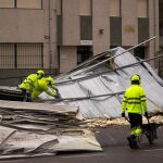 La borrasca ha provocado desprendimientos y caídas de tejados. 