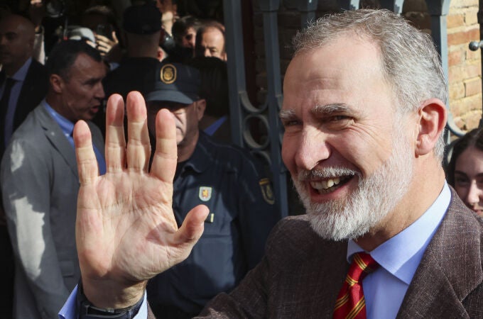 El Rey Felipe VI durante su visita a Valencia
