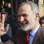 El Rey Felipe VI durante su visita a Valencia