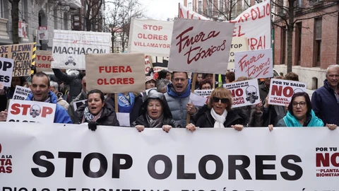 Protesta contra las macrogranjas y macroplantas de biogás por las calles de Valladolid
