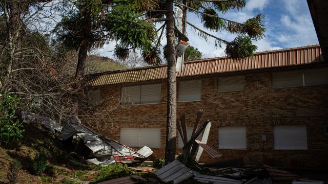 Imagen de los destrozos causados por la borrasca. 