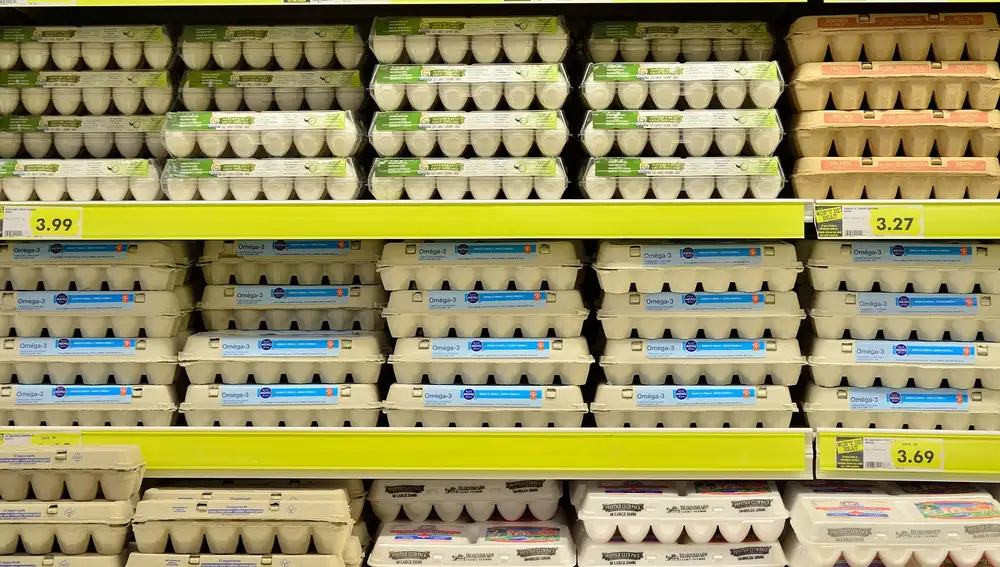 Huevos en el supermercado