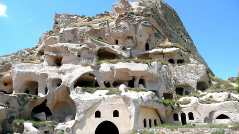 Imagen de archivo de una construcción en Capadocia, Turquía