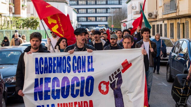 Manifestación por el derecho a una vivienda digna en Albacete