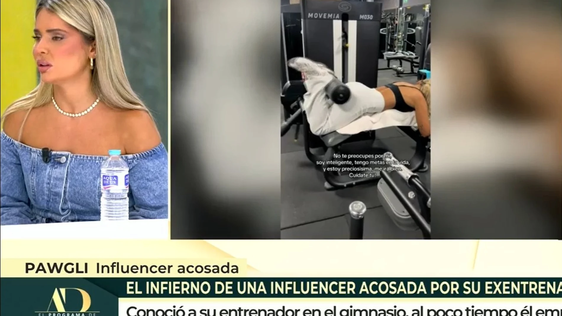 La influencer Pawgli se sincera con Ana Rosa sobre el acoso que esta sufriendo por su extrenador: "Se ha mudado enfrente mía"