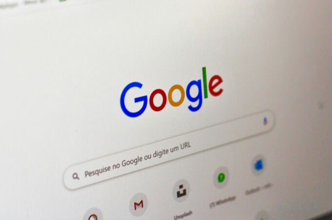 La pantalla de inicio de Google
