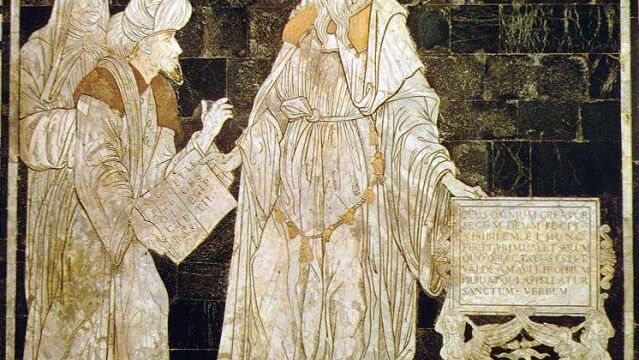 Hermes Trismegisto, en un mosaico de la Catedral de Siena