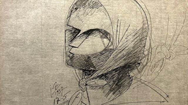 Uno de los dibujos de la exposición