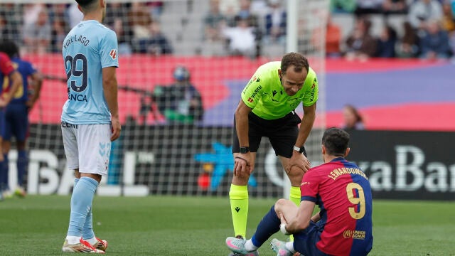 Lewandowski se lesionó en el partido ante el Celta