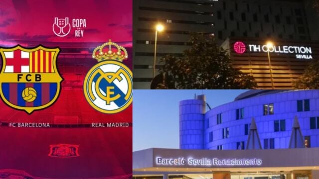 Hoteles del Real Madrid y FC Barcelona para la final de Copa