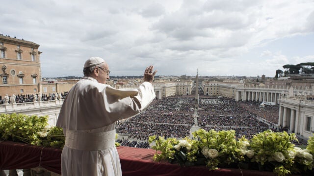 El Papa Francisco, en la Plaza de San Pedro, en el Vaticano