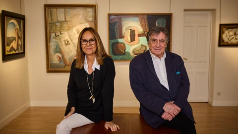 María Dueñas y Luis Landero posan para LA RAZÓN en la Galería Guillermo de Osma