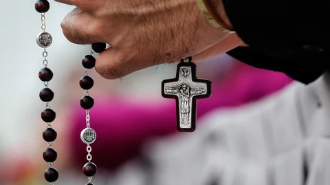 Rosary prayer in St. Peter's Square following Pope Francis' death