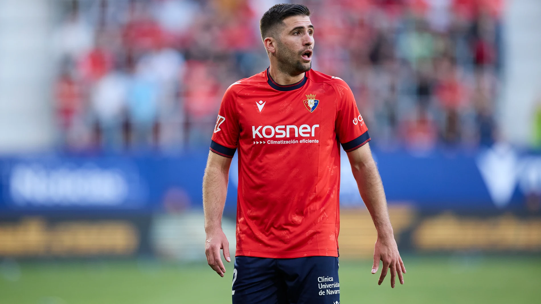 Jesus Areso of CA Osasuna looks on during the LaLiga EA Sports match between CA Osasuna and Sevilla FC at El Sadar on April 24, 2025, in Pamplona, Spain. AFP7 24/04/2025 ONLY FOR USE IN SPAIN