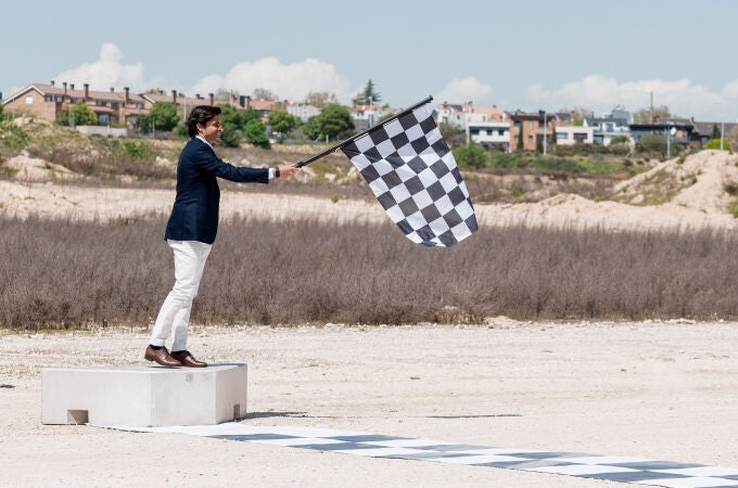 Carlos Sainz, durante la presentación del circuito MadRing