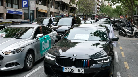 Los VTC protestan en la calle por "el acoso y derribo" que sufren en Barcelona