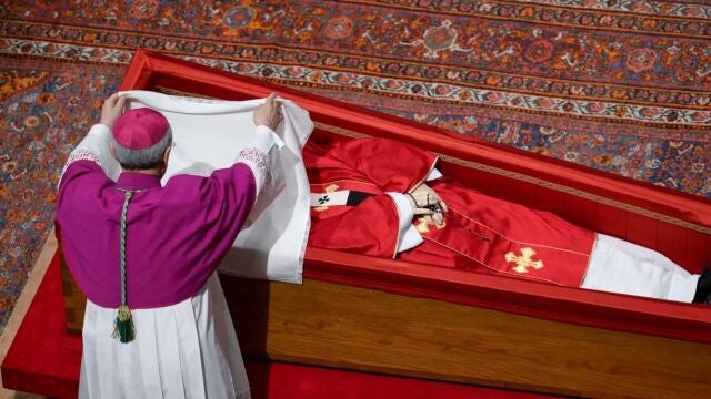 Ataúd del Papa Francisco durante su funeral.