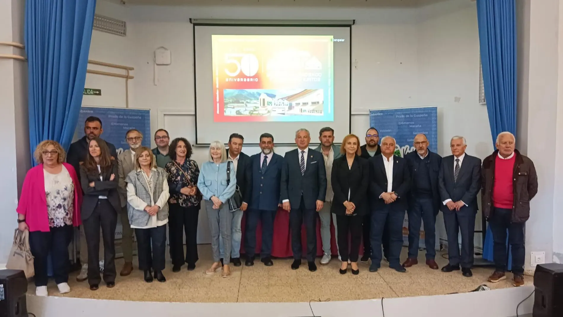 Nicanor Sen en el 50 aniversario del IES Vadinia de Cistierna