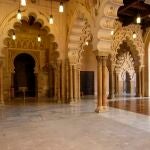 Una de las estancias internas del Palacio de la Aljafería, residencia real aragonesa