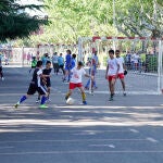 Escolares practicando deporte en Valladolid
