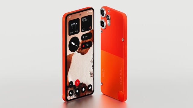 El diseño al completo del nuevo CMF Phone 2 Pro en su llamativo color naranja