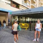 Estación de metro cerrada