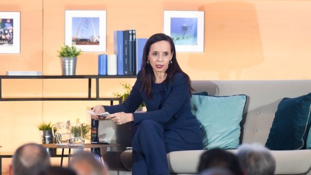 La presidenta de Redeia, Beatriz Corredor, interviene durante la presentación del Informe del sistema eléctrico español 2024 y el Informe de energías renovables 2024, en la sede del Ministerio, a 18 de marzo de 2025, en Madrid (España). 18 MARZO 2025;GOBIERNO;REDEIA;SISTEMA ELECTRICO;ENERGIA;ESPAÑA Gustavo Valiente / Europa Press 18/03/2025