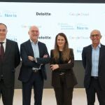 Carlos Giménez, CEO de Planeta Formación y Universidades, Jordi Marín, director del proyecto Planeta Formación y Universidades Nex·ia, Carmen Sánchez Tenorio, socia responsable de Technology & Transformation de Deloitte y Isaac Hernández, Country Manager Google Cloud Iberia.