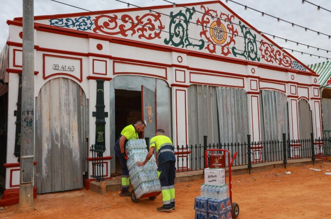 Preparativos de la Feria de Sevilla 2025 