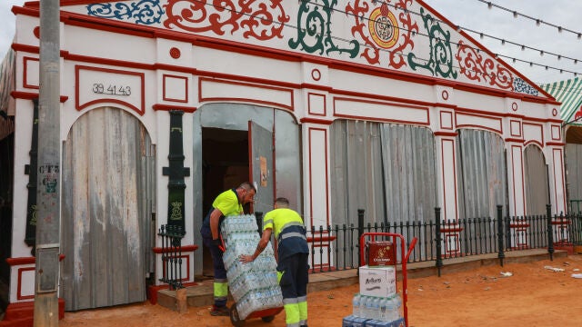 Preparativos de la Feria de Sevilla 2025 