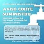 Málaga.- Apagón.- Agua.- Cártama, sin abastecimiento de agua, por una avería tras el apagón