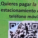 Cuidado al escanear el código QR de los parquímetros