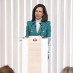 MADRID, 05/02/2025.- La presidenta del Banco Santander, Ana Botín, presenta los resultados 2024 de la entidad, este miércoles en Madrid. El Banco Santander ganó 12.574 millones de euros en 2024, un 14 % más que en el ejercicio anterior, con lo que consigue un nuevo récord anual de beneficios por tercer año consecutivo, gracias al crecimiento de los ingresos en todos los negocios y regiones. EFE/ J.P. Gandul
