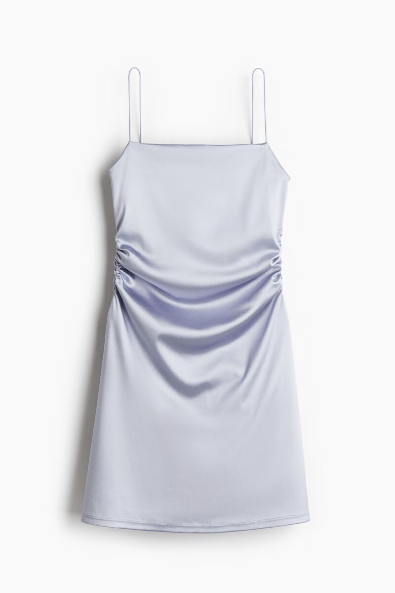 Vestido lencero drapeado.