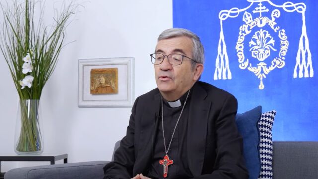 El arzobispo de Valladolid, Luis Argüello, durante el video en el que ha lanzado la nueva carta pastoral