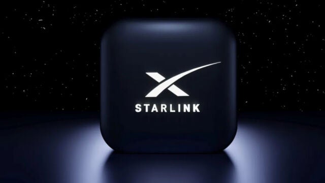 El logo de Starlink, el servicio de internet por satélite del fundador de Tesla y propietario de X