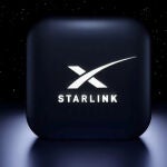 El logo de Starlink, el servicio de internet por satélite del fundador de Tesla y propietario de X