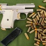Pistola y balas intervenidas en el marco de la operación