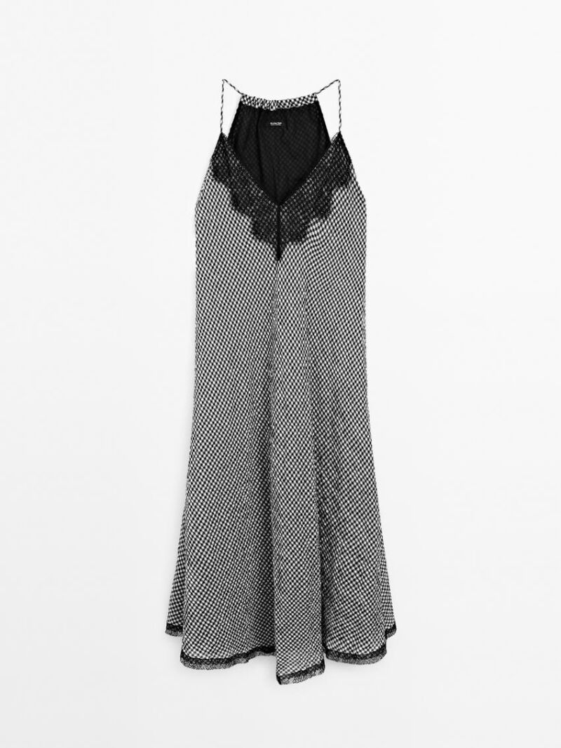 Vestido cuadro vichy.